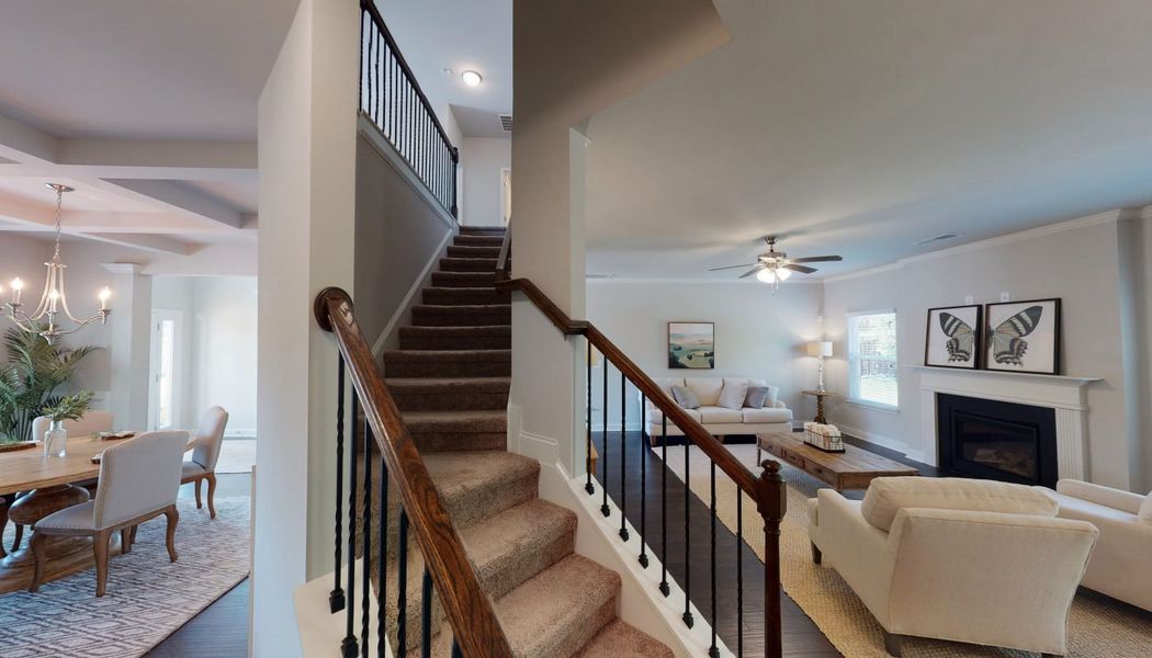 Furnished interior in a model home at Cove Lake Estates in Conley (Image 14).