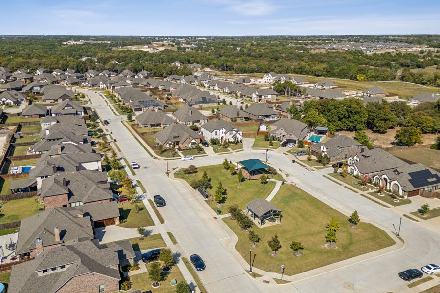Aerial view of the Massey Meadows community in Midlothian, TX, showing layout and nearby surroundings (Image 13).