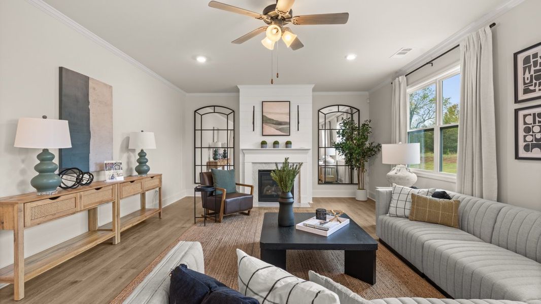 Furnished interior in a model home at Haven Abbey in Cumming (Image 32).