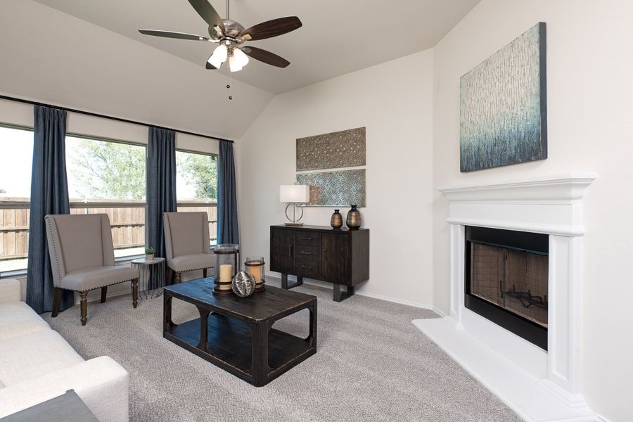 Furnished interior in a model home at Chisholm Hills in Cleburne (Image 25).