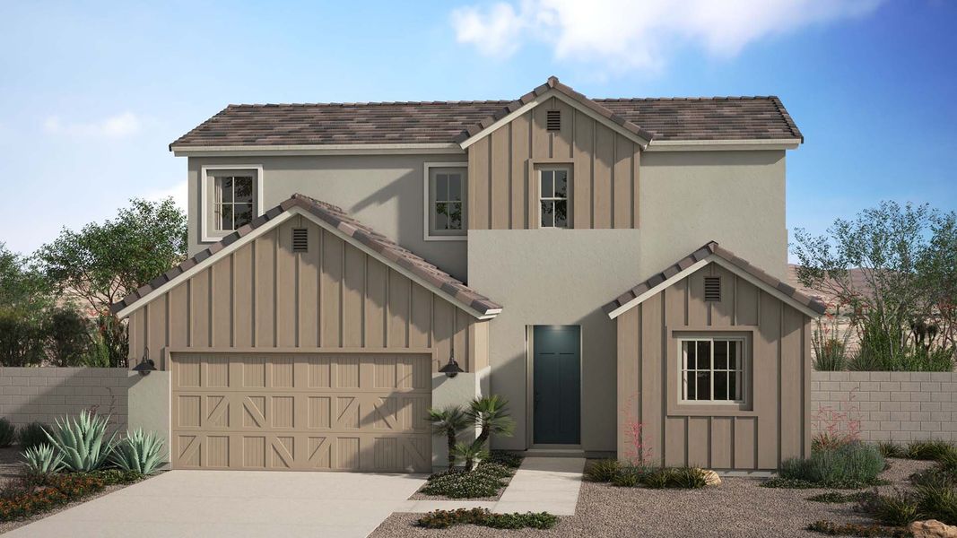 Front exterior of a home in the Rev at Eastmark community, located in Mesa, AZ (Image 10).