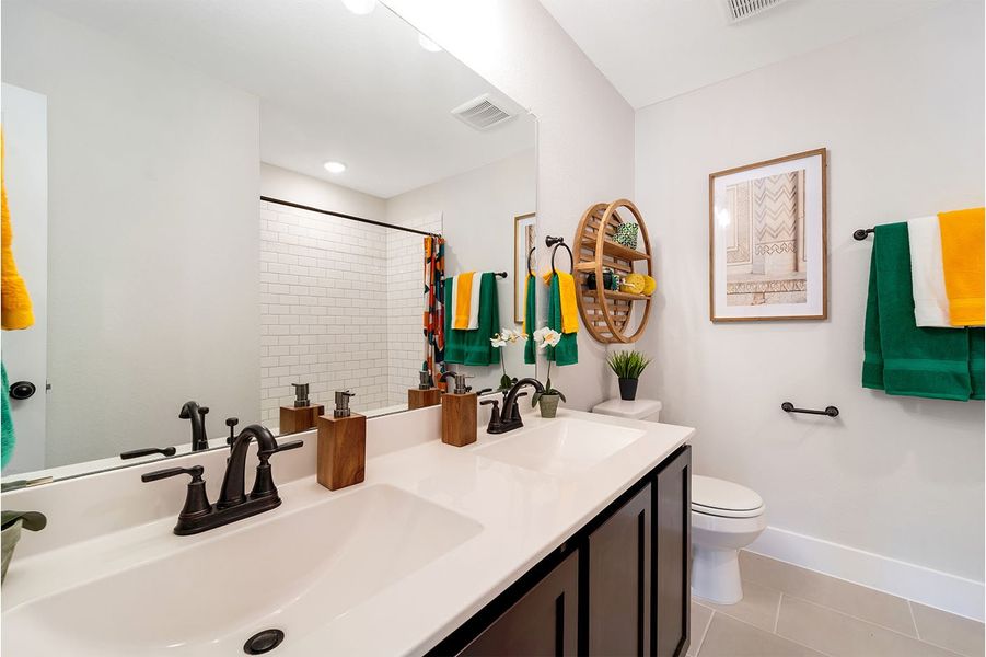 Furnished interior in a model home at Heartland in Crandall (Image 22).