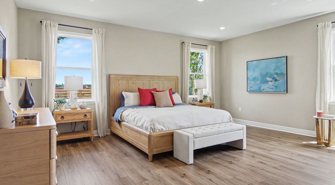 Furnished interior in a model home at Bella Estates in Plant City (Image 7).