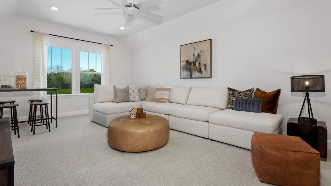 Furnished interior in a model home at Bellerose in Gibsonville (Image 7). Furnished interior in a model home at Bellerose in Gibsonville (Image 7).