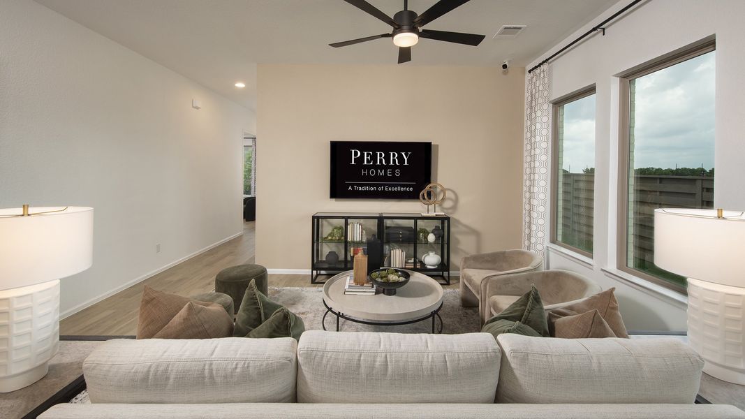 Furnished interior in a model home at Austin Point 40' in Richmond (Image 10).