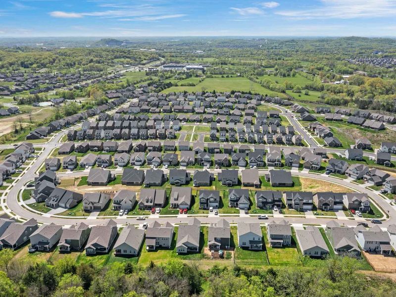 Aerial view of the Carellton community in Gallatin, TN, showing layout and nearby surroundings (Image 11).