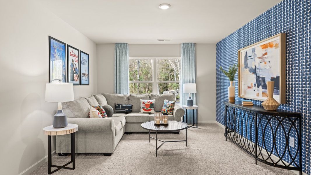 Furnished interior in a model home at Jackson Landing in Jefferson (Image 18).