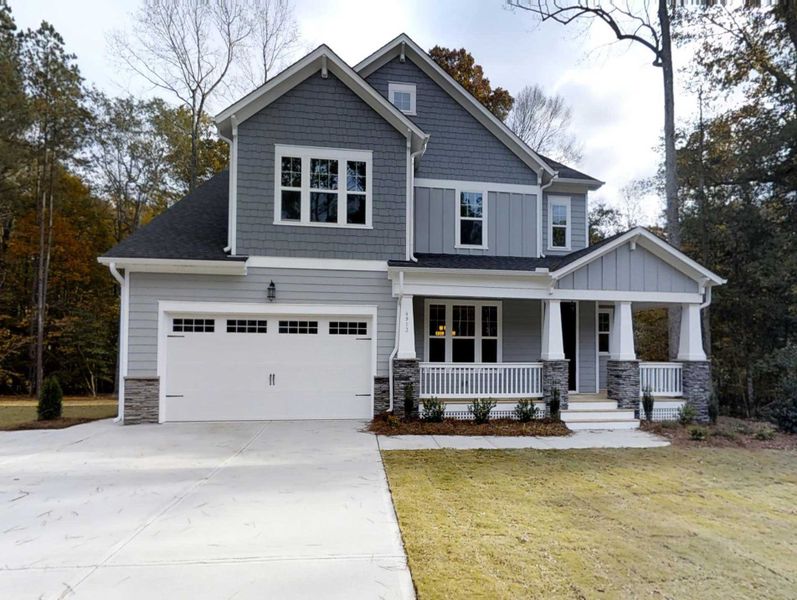 Front exterior of a home in the Brighton Forest - Apex - Robuck Homes community, located in Garner, NC (Image 3).