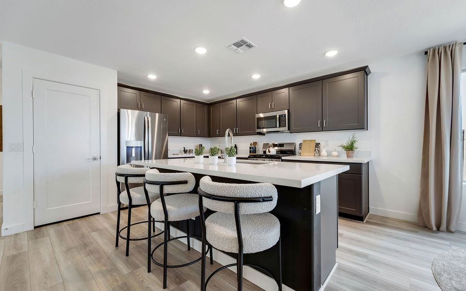 Furnished interior in a model home at Rancho Santa Rosa in Maricopa (Image 35).