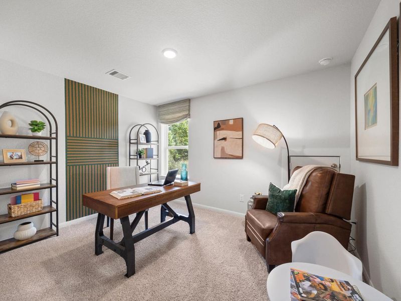 Furnished interior in a model home at Caney Creek Place in Conroe (Image 22).