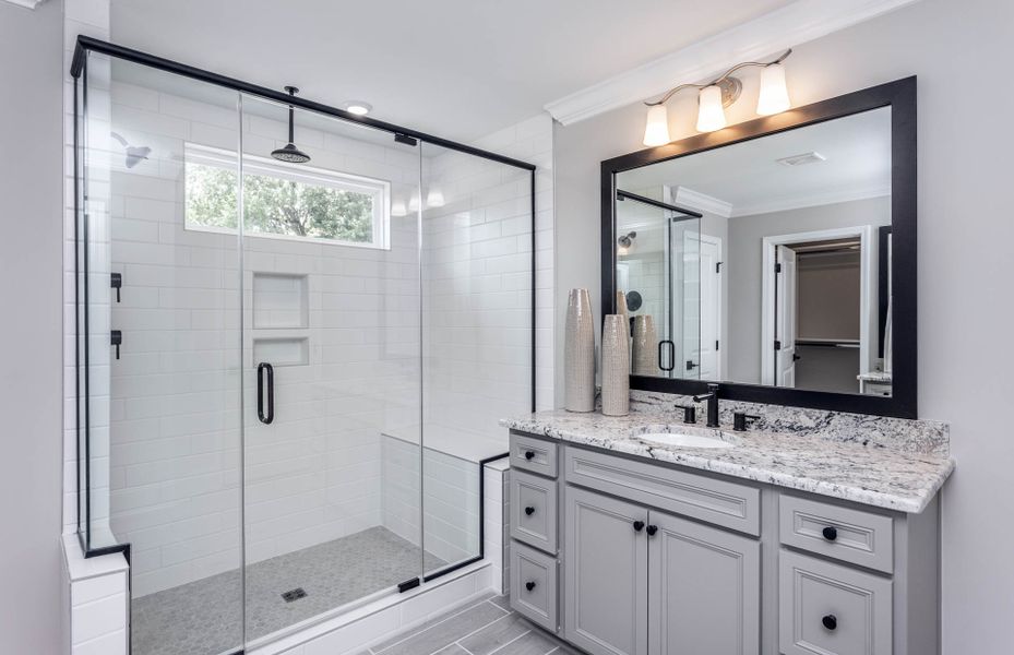 Owner's Bath with Dual Shower Heads & Separate Vanities