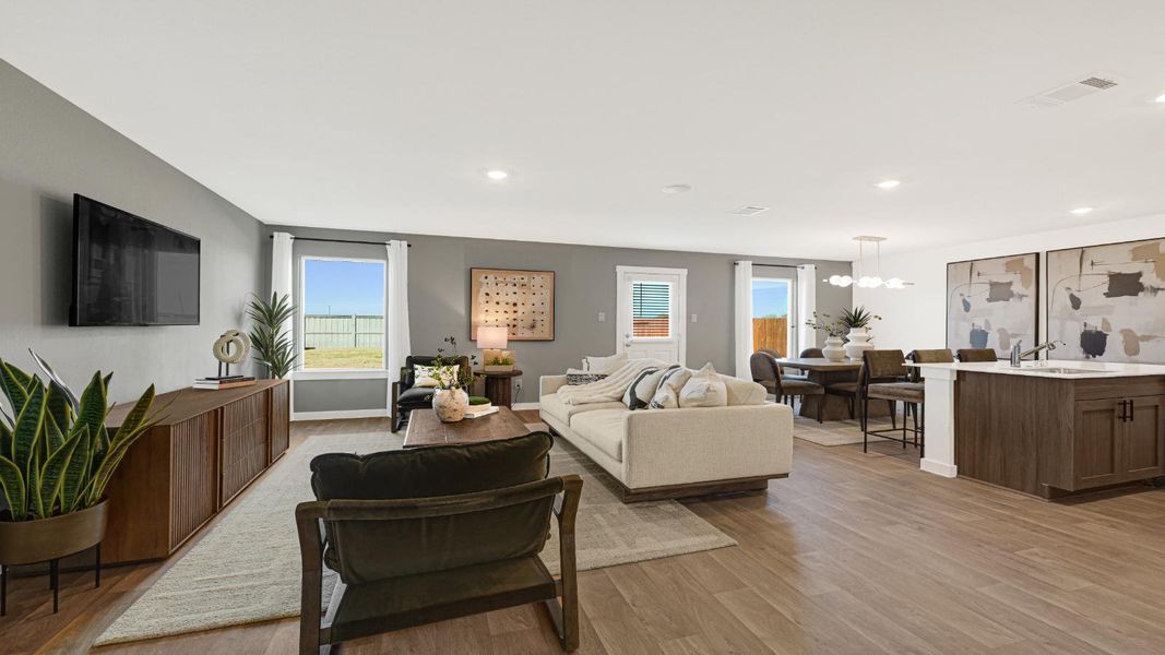 Furnished interior in a model home at Westward Pointe in Sealy (Image 7).