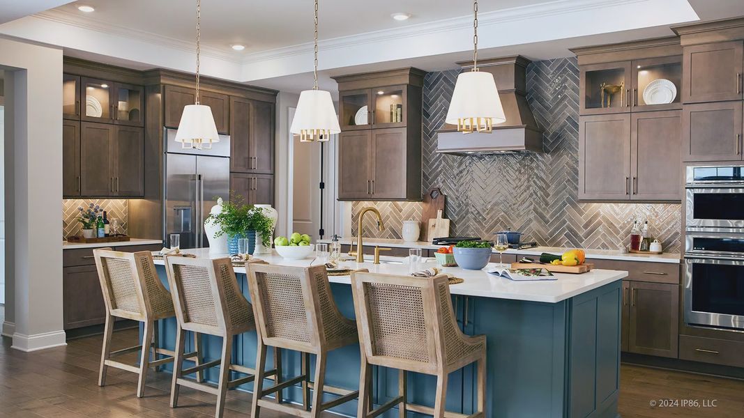 Furnished interior in a model home at The Courtyards at Holly Springs in Canton (Image 4).