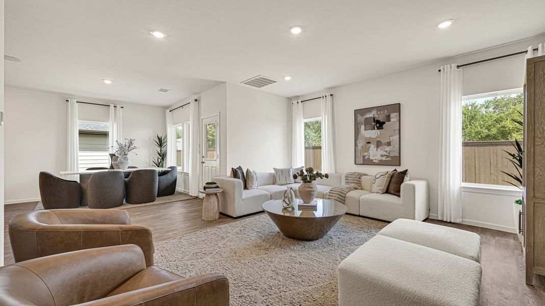 Furnished interior in a model home at August Trails in Needville (Image 29). Furnished interior in a model home at August Trails in Needville (Image 29).