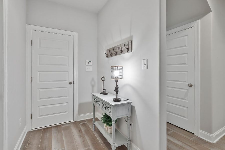 Furnished interior in a model home at Estates at Dorsett Bridge in Douglasville (Image 14).