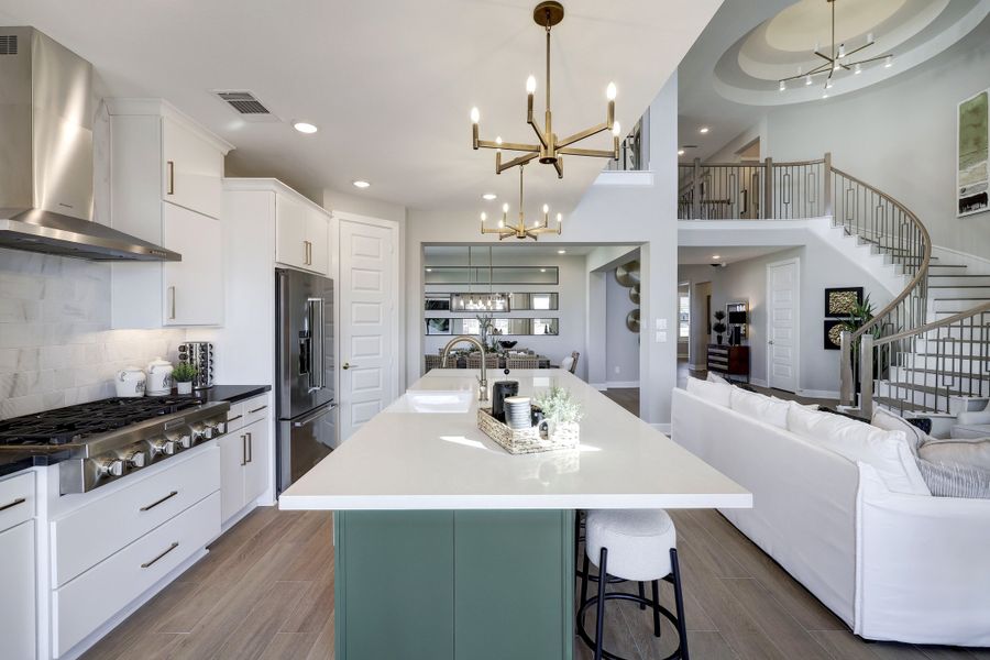 Furnished interior in a model home at Bridgeland 50' (Creekland Village) in Cypress (Image 10). Furnished interior in a model home at Bridgeland 50' (Creekland Village) in Cypress (Image 10).