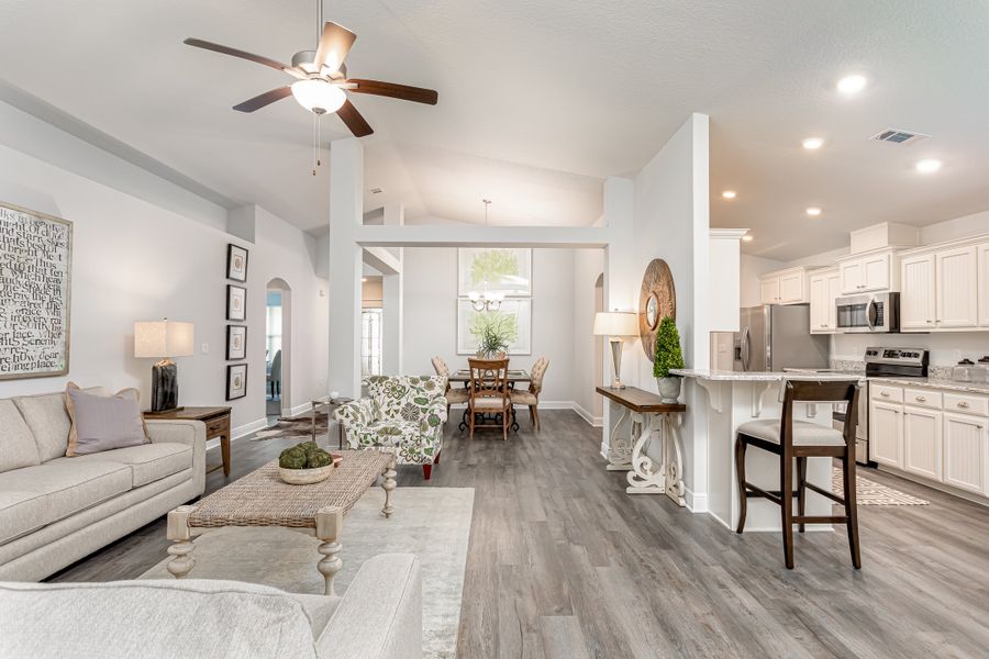 Furnished interior in a model home at Ridgeway Landing in Crestview (Image 7).