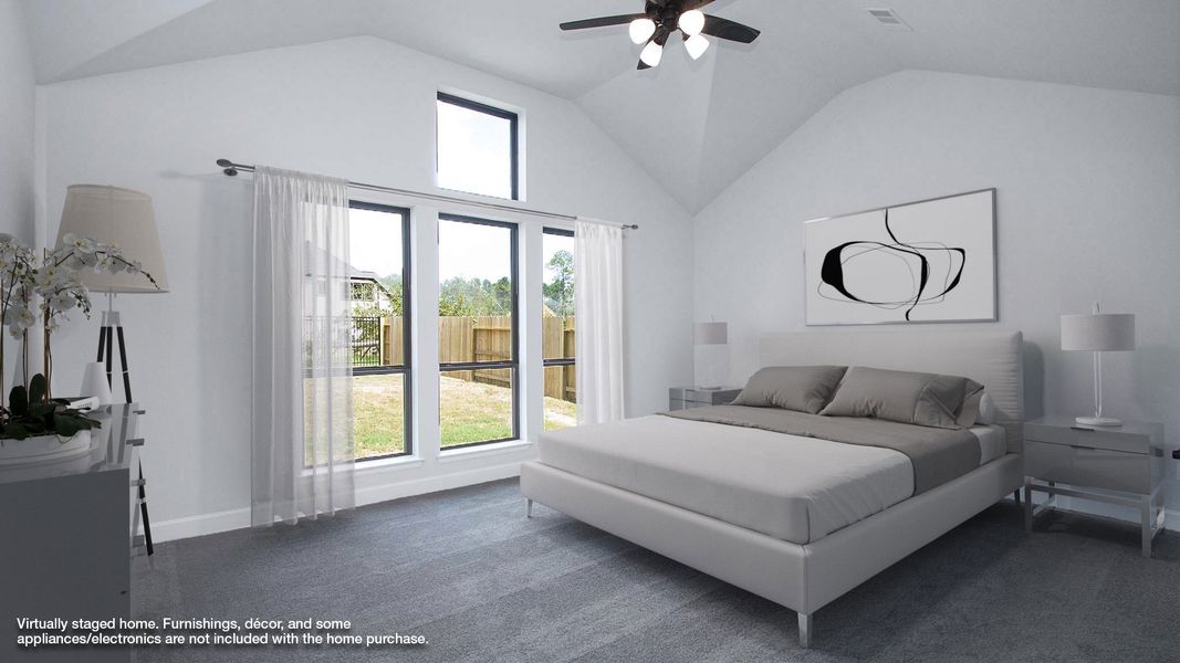 Furnished interior in a model home at Hidden Canyon 55' in San Antonio (Image 5).