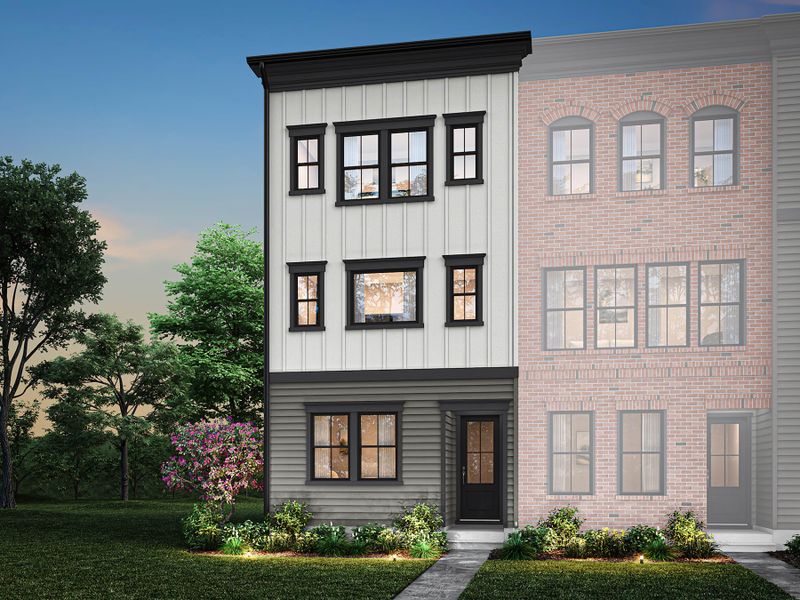 Front exterior of a home in the Old Town Village community, located in Waxhaw, NC (Image 5).