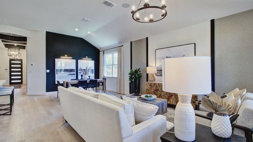 Furnished interior in a model home at Veramendi in New Braunfels (Image 22).