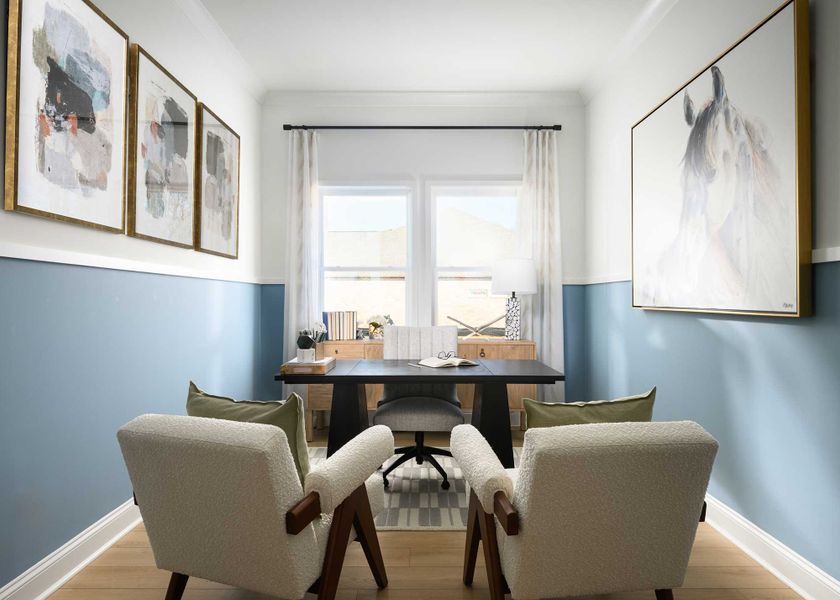 Furnished interior in a model home at Whitley Preserve – Enclave Collection in Mint Hill (Image 5).