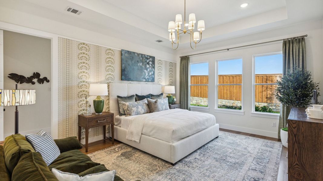 Furnished interior in a model home at The Reserve at Watters in Allen (Image 27).