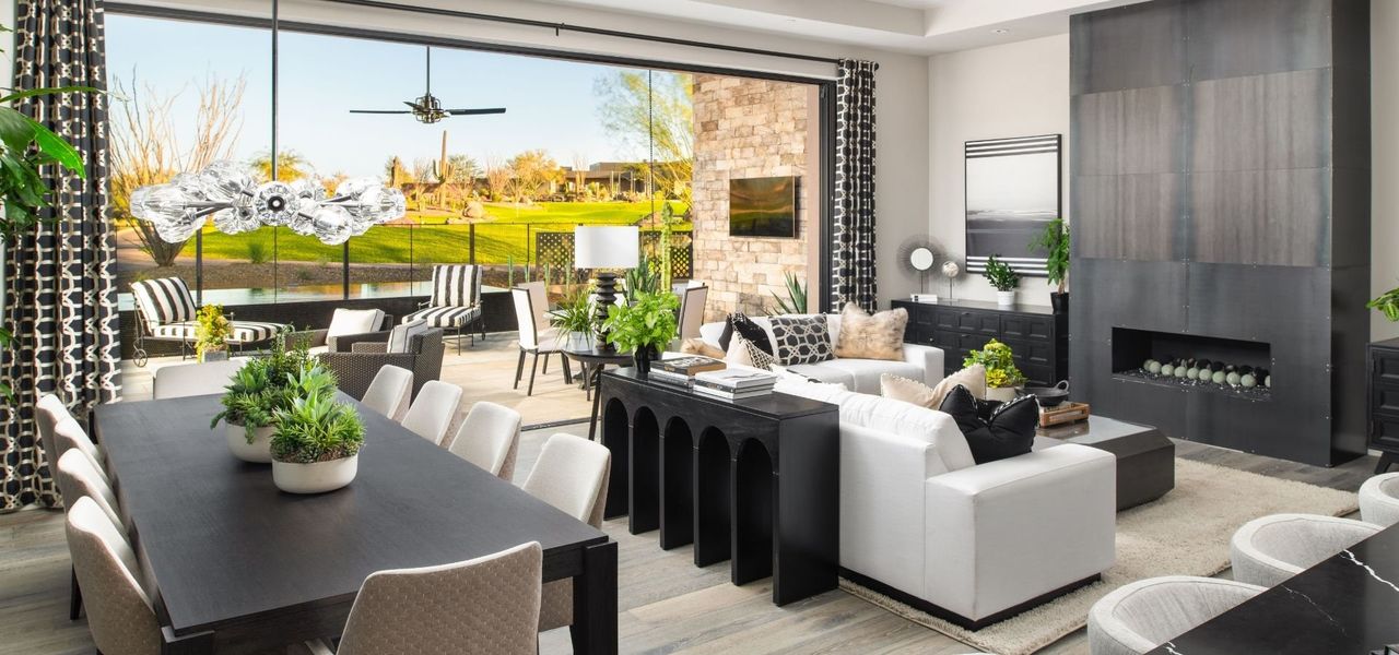 Furnished interior in a model home at The Villas II at Desert Mountain in Scottsdale (Image 8).