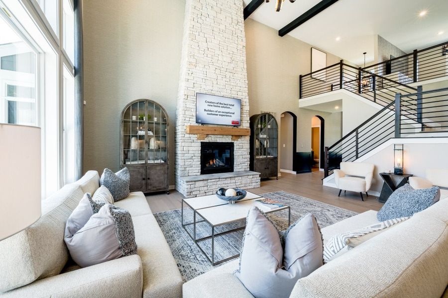 Furnished interior in a model home at Stonehaven in Hoschton (Image 8).