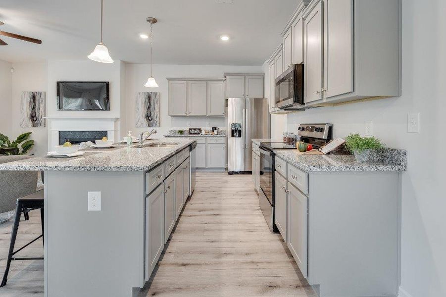 Furnished interior in a model home at Heath Golf and Yacht Club in Heath (Image 25).