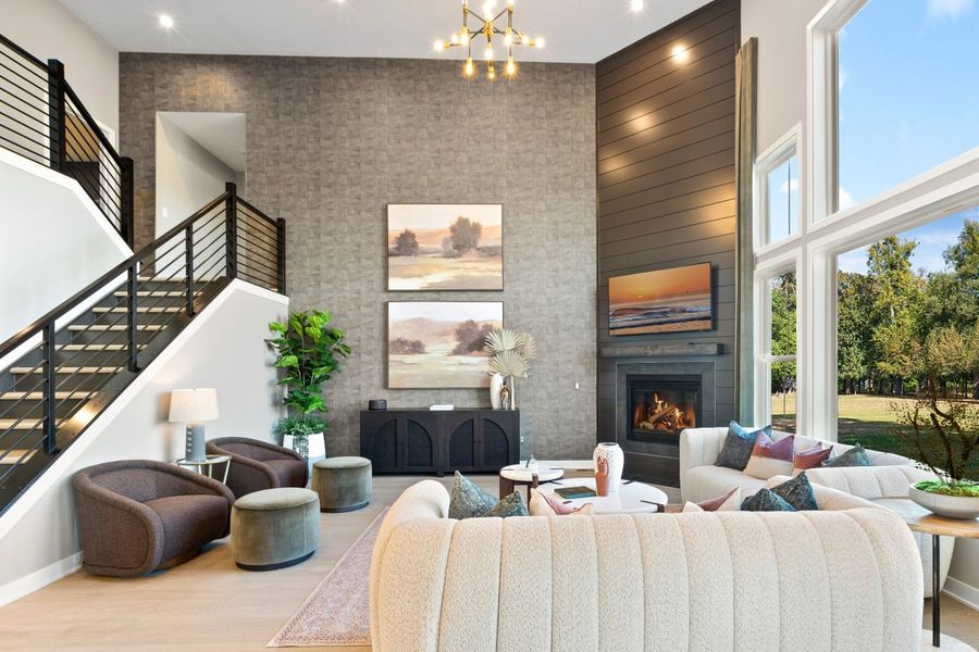 Furnished interior in a model home at Leeland Farms in Fuquay Varina (Image 43).