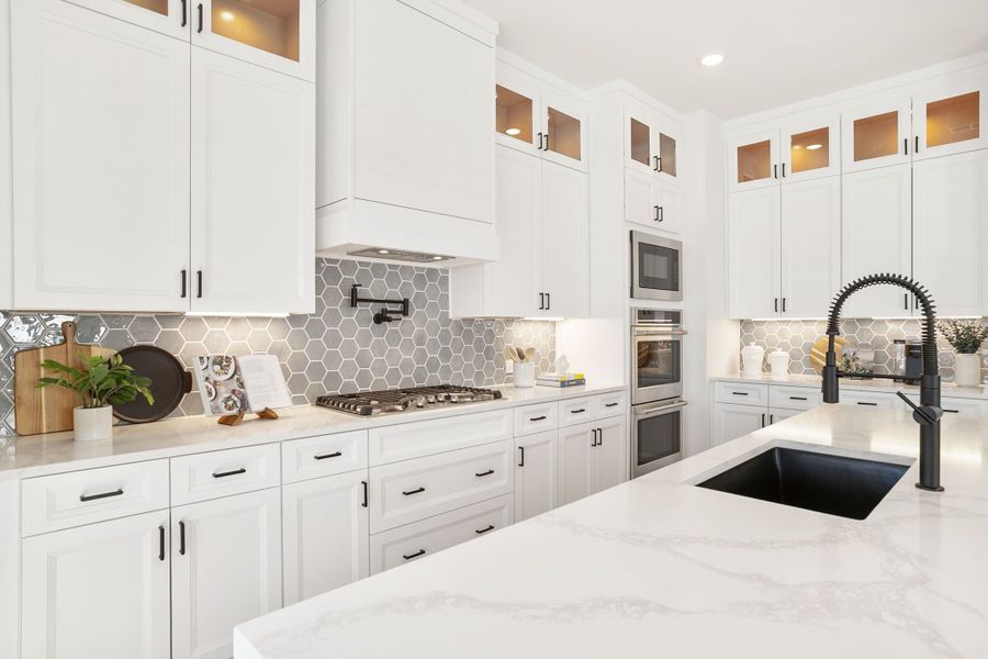 Furnished interior in a model home at Lily Creek at Sutton Fields in Aubrey (Image 61).