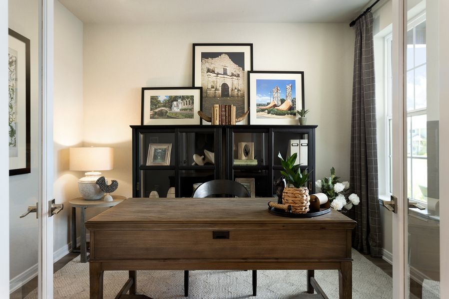 Furnished interior in a model home at Hunter's Ranch in San Antonio (Image 5). Furnished interior in a model home at Hunter's Ranch in San Antonio (Image 5).