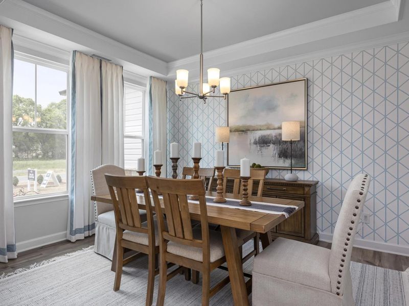 Furnished interior in a model home at Ashland in New Hill (Image 41). Furnished interior in a model home at Ashland in New Hill (Image 41).
