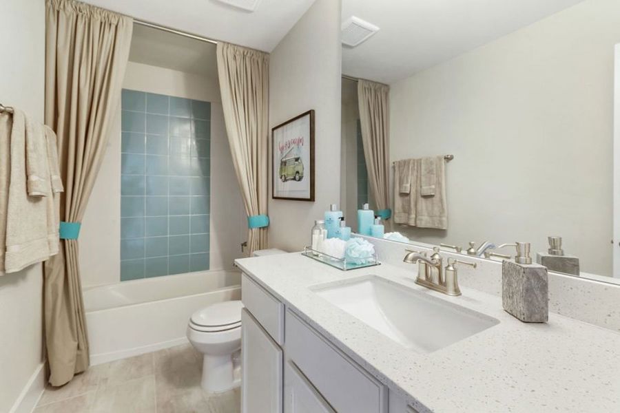 Furnished interior in a model home at Village At Manor Commons in Manor (Image 14).