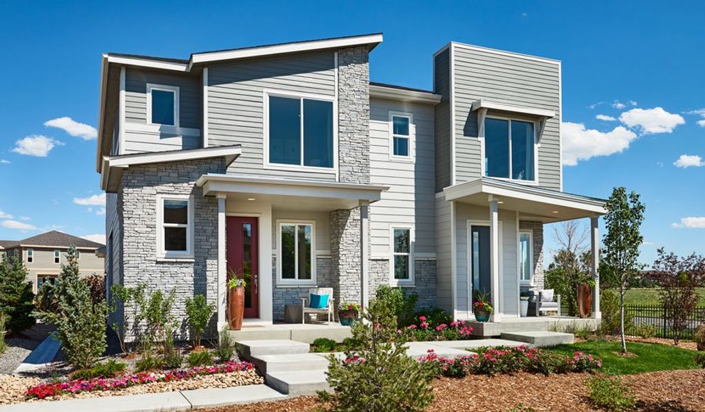 Front exterior of a home in the The Bend at The Aurora Highlands community, located in Aurora, CO (Image 5).