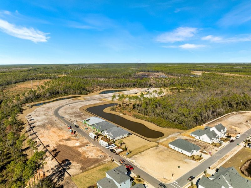 Site preparation and early development at The Villas at Longleaf Park, a Watersound Origins® community in Inlet Beach, FL (Image 22).