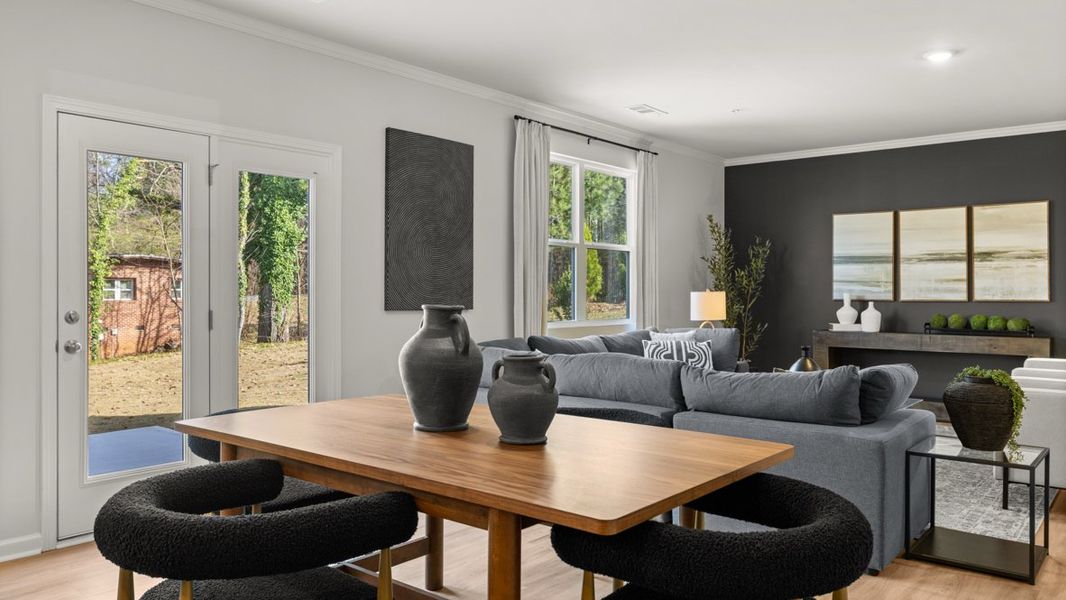 Furnished interior in a model home at Creekview in Atlanta (Image 9). Furnished interior in a model home at Creekview in Atlanta (Image 9).