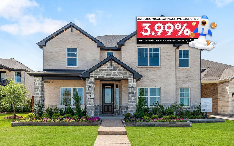 Front exterior of a home in the Solterra community, located in Mesquite, TX (Image 4).
