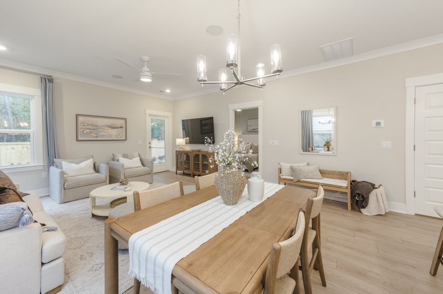 Furnished interior in a model home at Founder's Park in Summerville (Image 17).