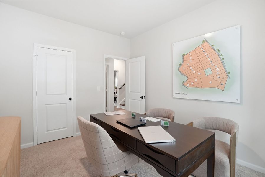 Furnished interior in a model home at Broadway Lake in Anderson (Image 32).