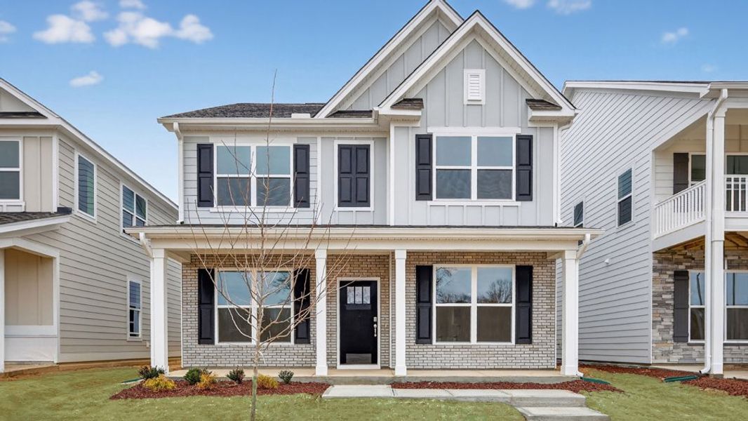 Front exterior of a home in the Madden West community, located in Fuquay Varina, NC (Image 4).