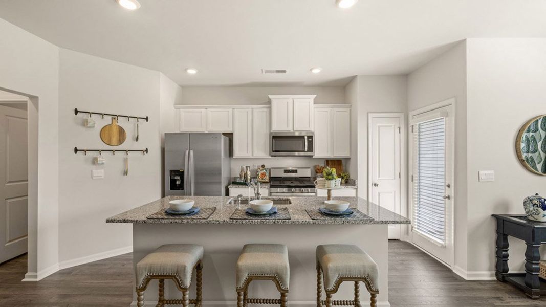 Furnished interior in a model home at The Abbey at Trolley Run Station in Aiken (Image 6).