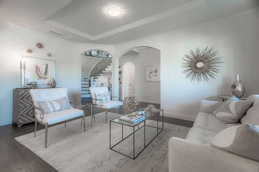 Furnished interior in a model home at Cambridge Estates in Prosper (Image 5).