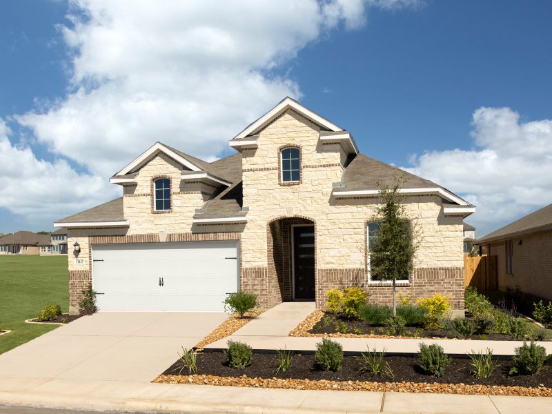 Front exterior of a home in the Sagebrooke - Classic Series community, located in San Antonio, TX (Image 4). Front exterior of a home in the Sagebrooke - Classic Series community, located in San Antonio, TX (Image 4).