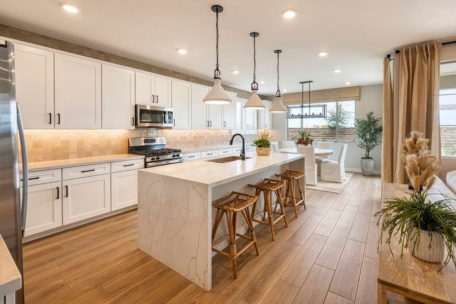 Furnished interior in a model home at Waterston Central in Gilbert (Image 9).