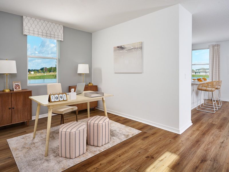 Furnished interior in a model home at Wynnstone - Signature Series in Davenport (Image 7).