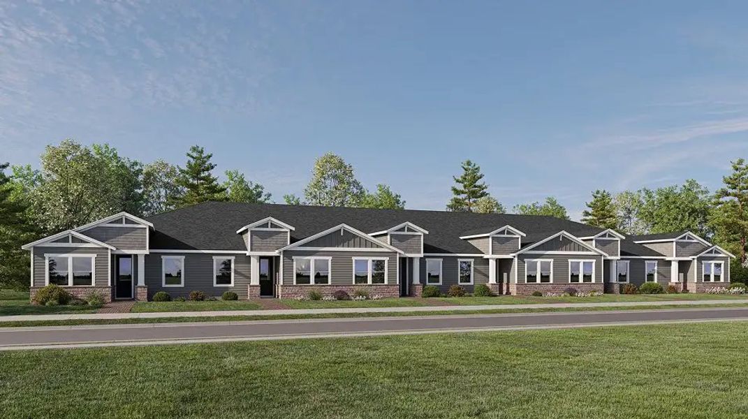 Front exterior of a home in the Sanctuary at Wellness Ridge: Vineyard community, located in Clermont, FL (Image 2).