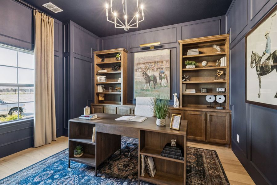 Furnished interior in a model home at Timberbrook in Justin (Image 23). Furnished interior in a model home at Timberbrook in Justin (Image 23).