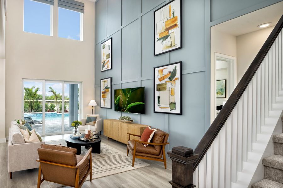 Furnished interior in a model home at Lakeview Crossing – Tradition Series in Sarasota (Image 8). Furnished interior in a model home at Lakeview Crossing – Tradition Series in Sarasota (Image 8).
