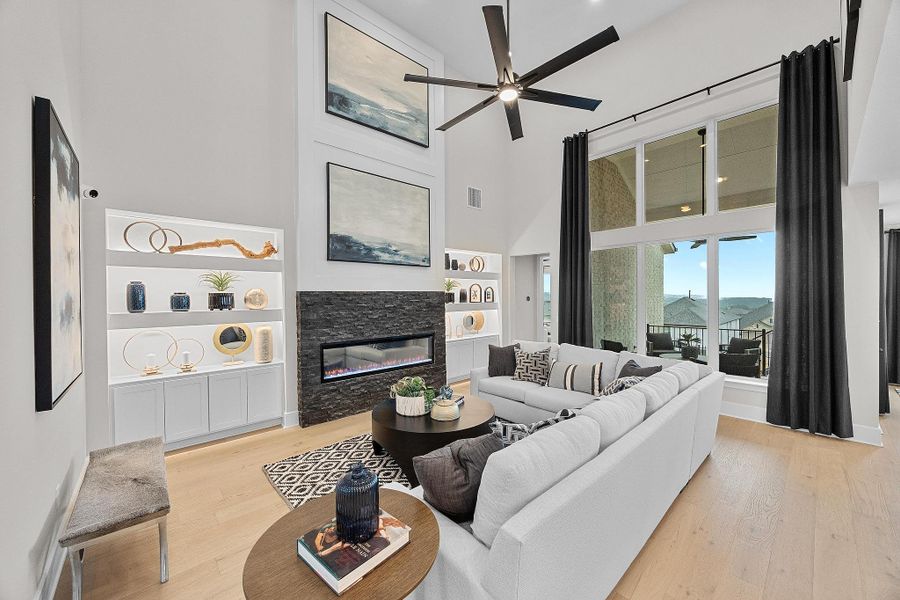 Furnished interior in a model home at Lakeside at Tessera - 50' in Lago Vista (Image 3). Furnished interior in a model home at Lakeside at Tessera - 50' in Lago Vista (Image 3).